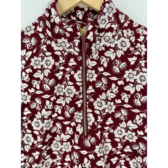 Kate Spade New York Whimsy Floral 1/2 Zip Shirt Top - Picture 3 of 9